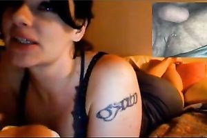 Chubby white wife loves when I show her my asshole on web camera