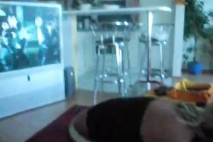 Blond haired whorable doxy of my buddy gives him oral-stimulation and rimjob