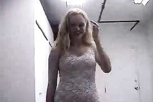 Just a impure and diminutive blond cutie on try-out willing to show