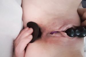 My buddy shared a vid of his own perverted amateur wife with large rack teasing herself