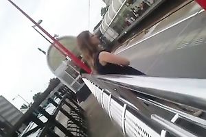 Leggy mother I'd like to fuck was incredibly seductive so I made this upskirt movie