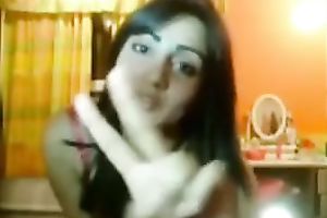 Sexy Arab girl with petite merry bumpers is dancing for me exposed