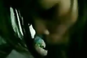 My juvenile cute Malay girlfriend gives fleshly head on webcam
