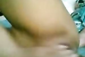 My juvenile cute Malay girlfriend gives fleshly head on webcam