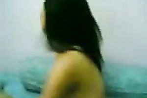 My juvenile cute Malay girlfriend gives fleshly head on webcam