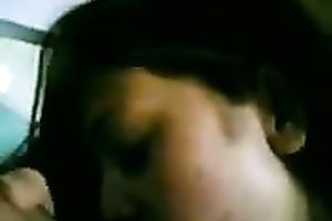 My juvenile cute Malay girlfriend gives fleshly head on webcam