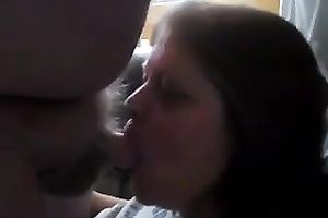 Face screwed my unsightly older neighbour on a ottoman in the living room