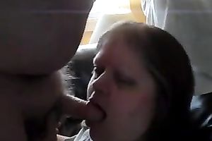 Face screwed my unsightly older neighbour on a ottoman in the living room