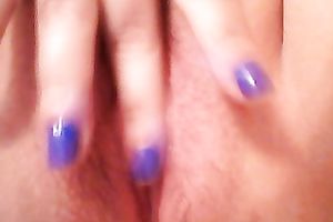 Watch my perverted wifey tickling her soaking enchanting fur pie in close-up view