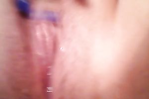Watch my perverted wifey tickling her soaking enchanting fur pie in close-up view