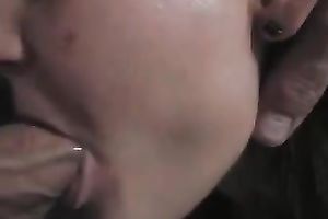 My hawt large titted brunette hair doxy blowing my dong on POV episode