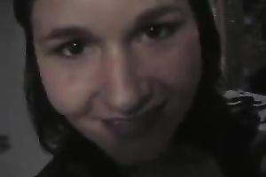 My hawt large titted brunette hair doxy blowing my dong on POV episode