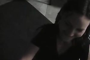 My hawt large titted brunette hair doxy blowing my dong on POV episode