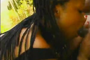 Unbelievable breasty dark sweetheart with pigtails suck schlong