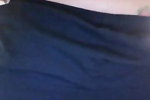 Gorgeous babe showing large boobies and slit in dilettante episode