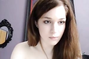 Charming legal age teenager ally enchanting pinkish cherry with sex toy