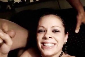 Hot and legal age teenager cutie is so sexually excited about her 1st ever facial