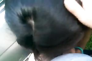 Attractive woman engulfing huge cock balls unfathomable