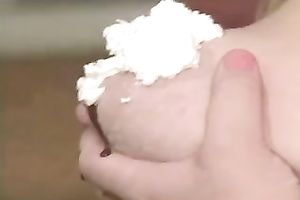 Dirty and breasty chubby slut seduces a chap in the kitchen