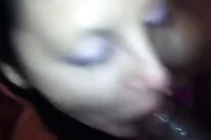 Stunning white black cock sluts engulfing my large dark wang deepthroat