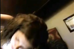 Two lubricious coeds with tattoos are fooling around in front of a webcam