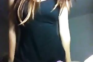 Sizzling Asian bae rubbing and playing with her milk cans