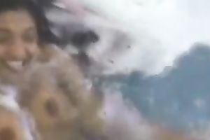 We kissed and sucked on the bra buddies of every other in the whirlpool