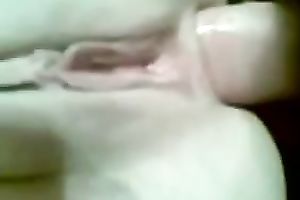 Reaming her tight and ll juicy pink pussy in bedroom