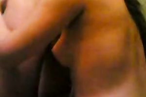 Wondrous black haired natural bitchie babe blew rock hard lengthy pecker