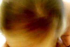 Beautiful white girl eagerly sucks pecker in front of web camera