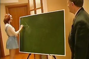 Perverted teacher screwed my hawt classmate after the lessons