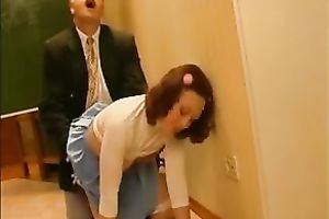 Perverted teacher screwed my hawt classmate after the lessons