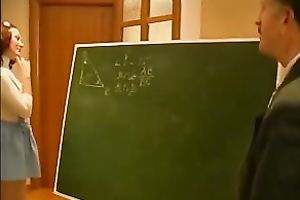 Perverted teacher screwed my hawt classmate after the lessons