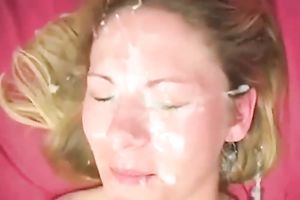 I always make sure that this bitch's face is overspread with my sticky cum