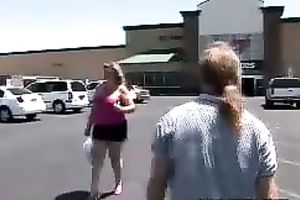 Full-figured golden-haired woman acquires pickuped on the parking lot