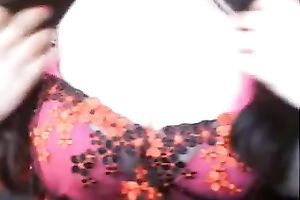 Amateur pallid rich breasted sweetheart was bragging of her huge breasts