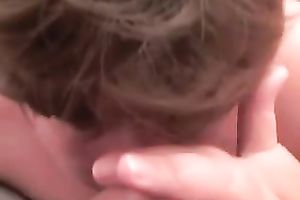 My short-haired dark brown wench acquires her slit nailed hard