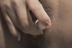 Close up homemade movie scene of my Latina GF tickling her love button