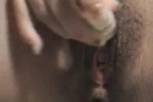 Close up homemade movie scene of my Latina GF tickling her love button