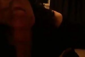 Kinky brownhead lady-man blowing large obese rod balls unfathomable