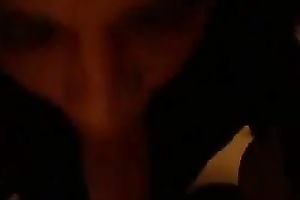 Kinky brownhead lady-man blowing large obese rod balls unfathomable