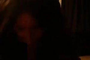 Kinky brownhead lady-man blowing large obese rod balls unfathomable