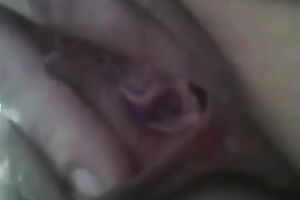 Nerdy and cute white sweetheart with gorgeous zeppelins masturbates