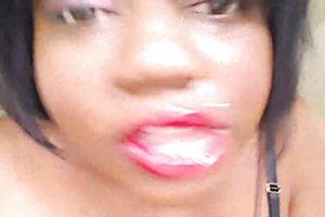 Trashy black skinned swarthy web camera mother I'd like to fuck shows me her saggy love muffins