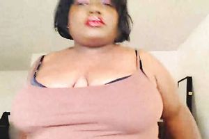 Trashy black skinned swarthy web camera mother I'd like to fuck shows me her saggy love muffins