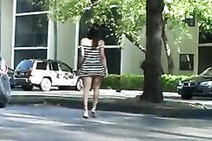 The plastic round a-hole of a sexy latin babe milf babe in taut suit