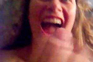 Huge facial present for my marvelous beautiful ginger slutty wife