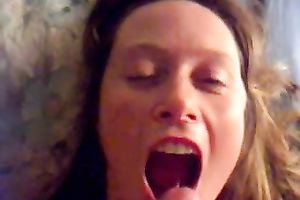 Huge facial present for my marvelous beautiful ginger slutty wife