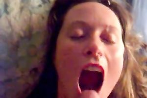 Huge facial present for my marvelous beautiful ginger slutty wife
