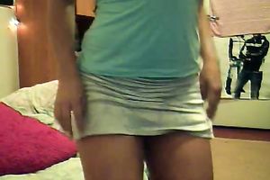 Adorable dilettante white white women iswilling to flash her tits